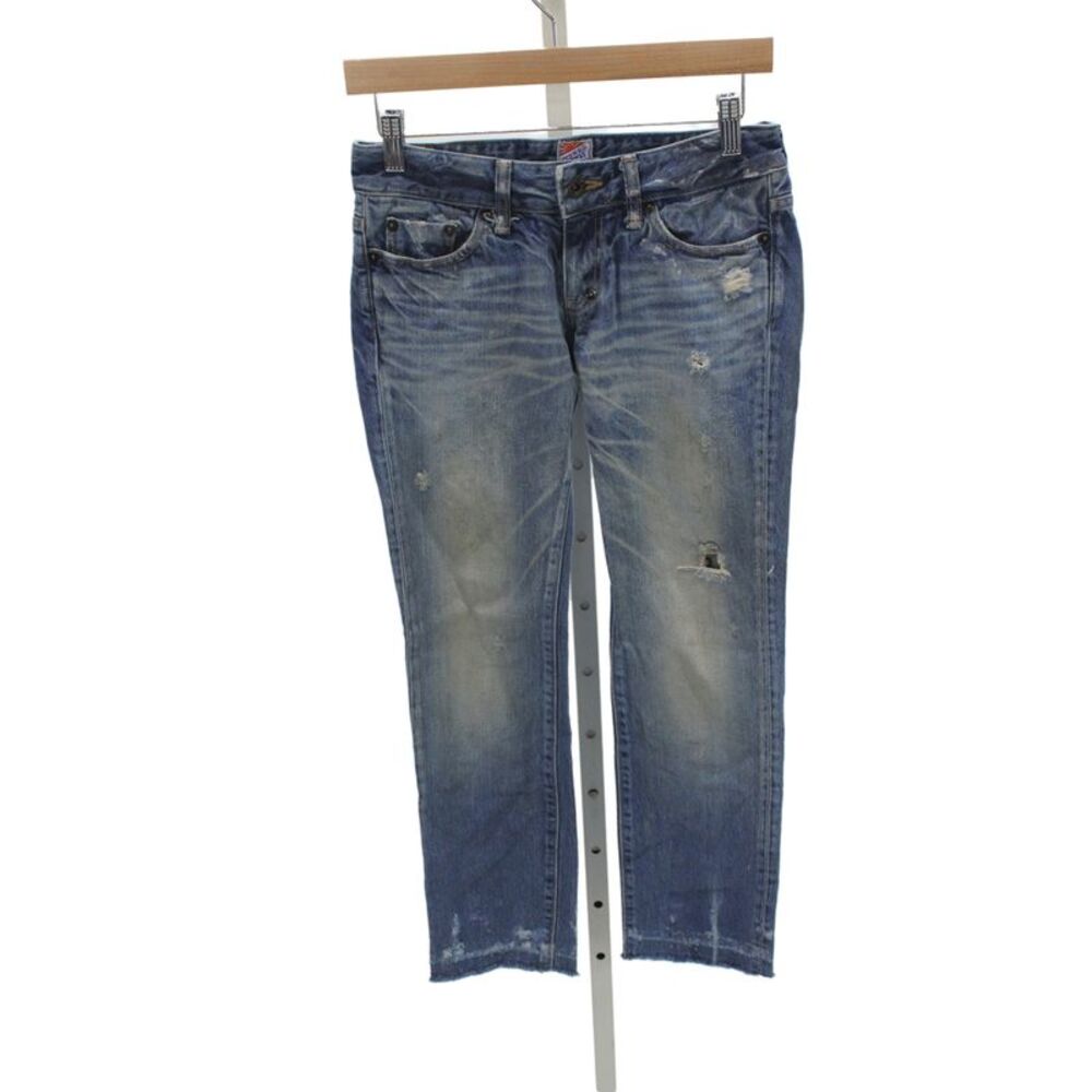 PRPS Womens Cropped Skinny Blue Mid Rise Cotton Spandex Jeans Size 25